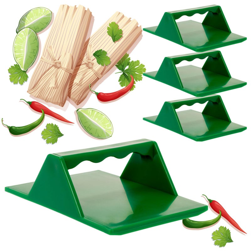 Mindful Design Tamale Masa Spreader Tool (4 Pack, Green) Masa Spreader for Tamales, EspÃ¡tula Para Hacer Tamales, Maker for Wrappers & Corn Husks, Extendedor de Masa Para Tamales, Tamale Spatula with Precision Guides - Image 1